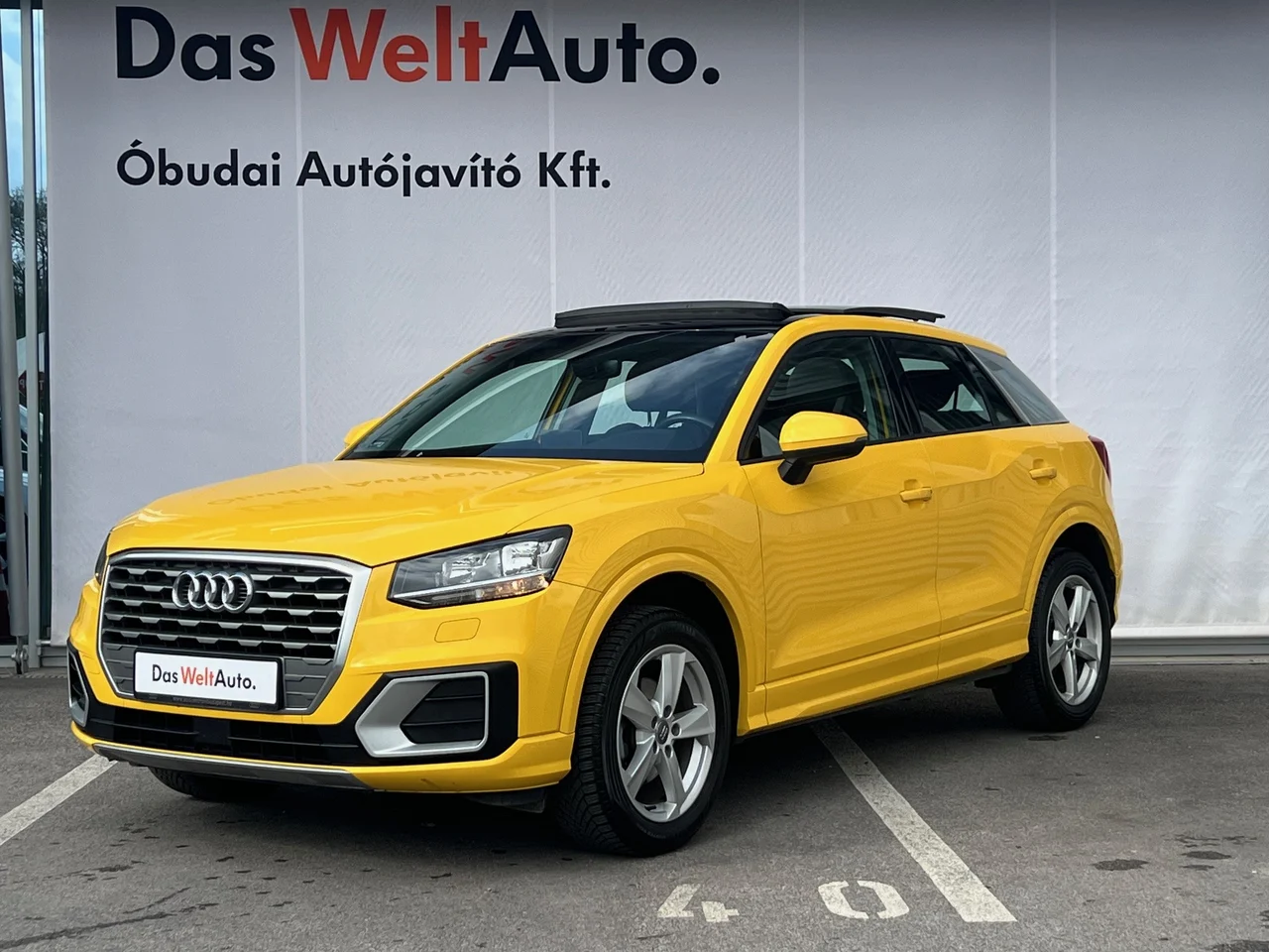 Audi Q2 1,0 TFSI 85 kW automata évjárat 2019, Vegas sárga, 93 423 km, Magyarország — fotó 1