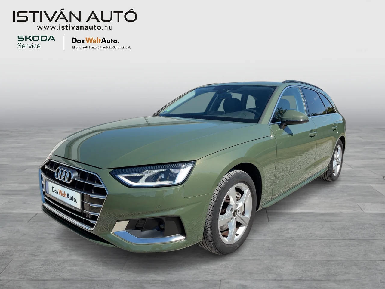 Audi A4 2,0 150 kW TDI automata évjárat 2024, Distrikt-zöld metál, 23 712 km, Magyarország — fotó 1
