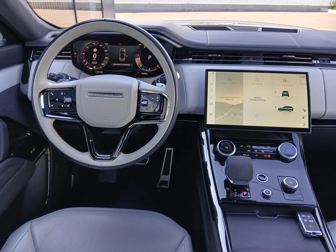 Land Rover Range Sport 4x4 3,0 258 kW automata évjárat 2023, fekete - metál, 35 429 km, Magyarország — fotó 8 / 12